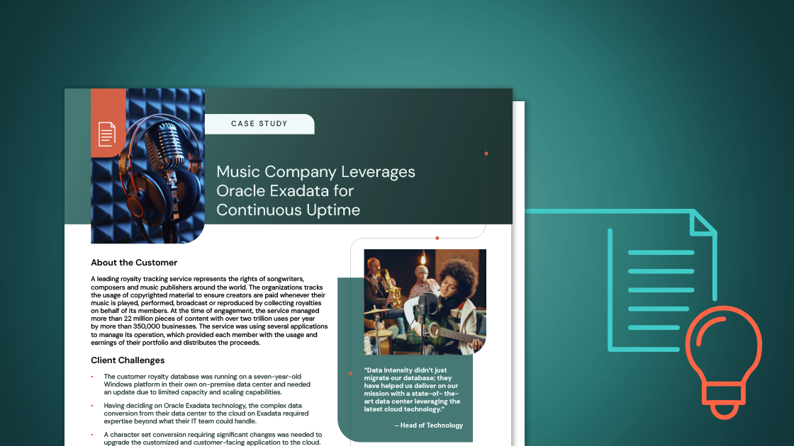 Music Company Leverages Oracle Exadata for Continuous Uptime - Data ...