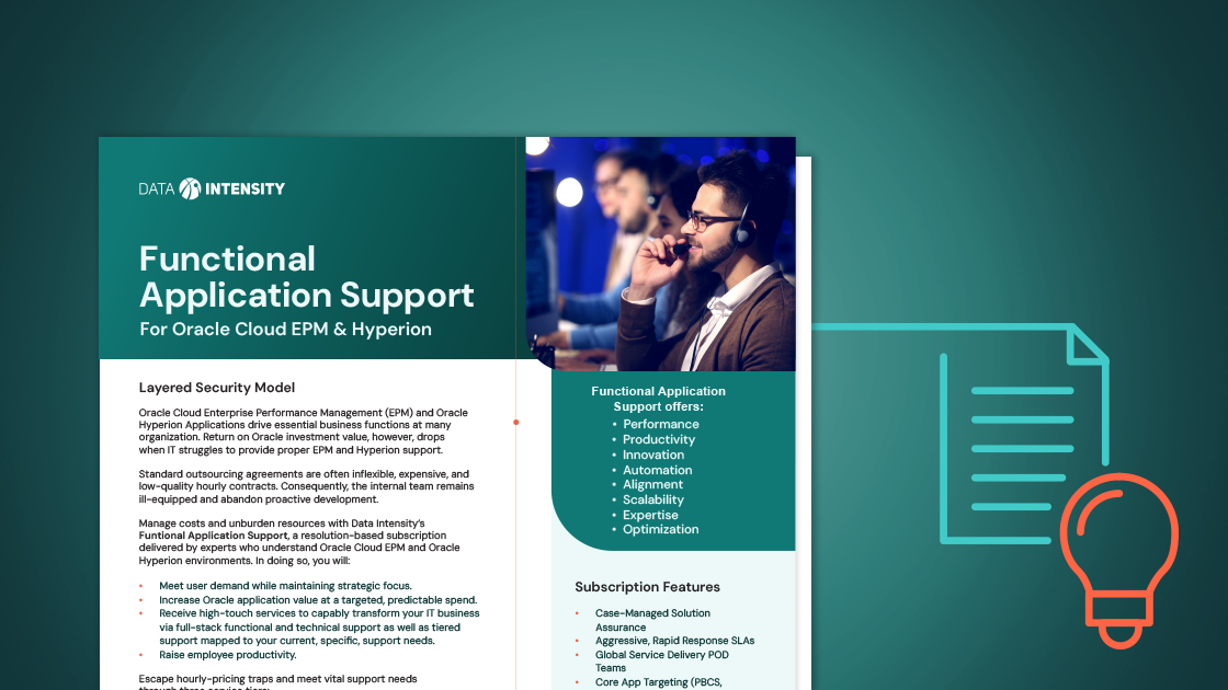Functional Application Support Team for Hyperion